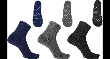 Pierre Cardin Huissokken anti slip - 3 Paar - Antislip sokken - ABS - maat 40-46