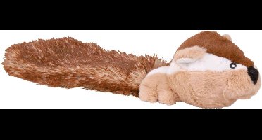 Trixie pluche eekhoorntje bungeldier met geluid 30 cm
