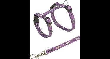 Kitten harnas met lijn - Met kitten motief - Gemengde kleuren