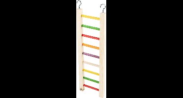 Duvoplus - Speelgoed Voor Dieren - Vogel - Kleurrijk Houten Ladder 46x12,8x2cm Meerkleurig - 1st
