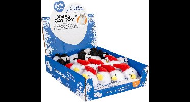 Duvoplus - Kat - Xmas Fluffy Sneeuwballen 5,5x7x10cm - Gemengde Kleuren - 162158