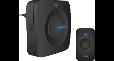 ELRO DB3000 Draadloze Deurbel Set – Plug-in Ontvanger - Bereik 300 meter - IP65 Waterdicht - 64 Melodieën - Zwart