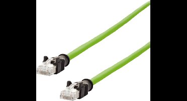Metz Connect 142M2X55050 RJ45 Netwerkkabel, patchkabel CAT 6A S/FTP 5.00 m Groen PUR-mantel, Zuurbestendig, Ozonbestend