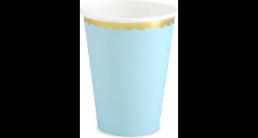 PartyDeco Bekertjes Blauw (6 st 220 ml)