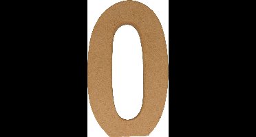 Artemio cijfer 0 papier-maché 15 cm