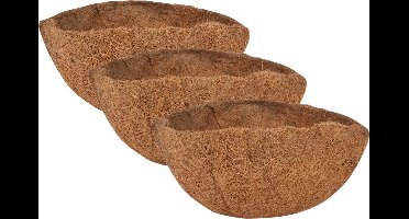 Esschert Design Inlegvel - 3x stuks - kokos - voor hangmand / hanging basket - ca. 35 cm