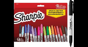 Sharpie Set van Permanent Markers | Limited Edition Verschillende Kleuren | Fijne Punt | 18 Markers | Back to School-set