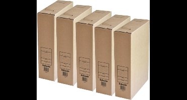 Esselte kantoor archiefdoos - 20x - karton - bruin - 23 x 32 cm - A4 formaat - kantoor artikelen