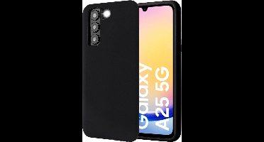 Hoesje geschikt voor Samsung Galaxy A25 / A24 - Mat Back Case Zwart
