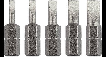 KWB torsie bitset - Sleufkop 2,3,4,5 en 6 mm - Lengte 25 mm - Hoge torsieweerstand - 120540 - 5 stuks