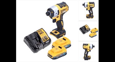 DeWalt DCF 887 E2 accu-slagmoersleutel 18 V 205 Nm 1/4" borstelloos + 2x oplaadbare batterij 1,7 Ah + lader