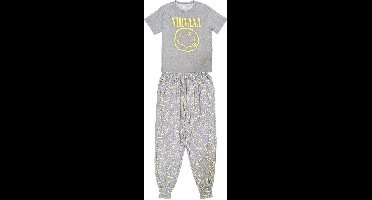 Nirvana - Yellow Smile Pyjama - XL - Grijs