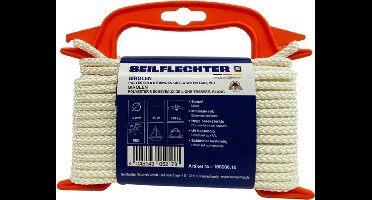 Seilflechter - Birolen Polyester - Wit - 8mm - Op Haspel - Maat: 15M