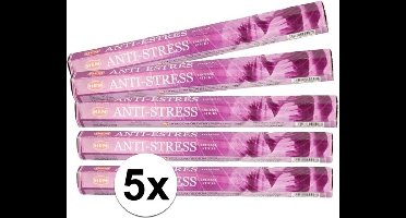 Hem Wierook stokjes - Anti Stress - 5x pakje met 20 stokjes - Yoga/meditatie