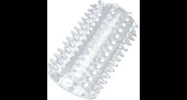 Joy Division - Penis Sleeve voor Schacht Verdikking in Agressieve Stimulatie Structuur voor Extase Gevoel - Transparant