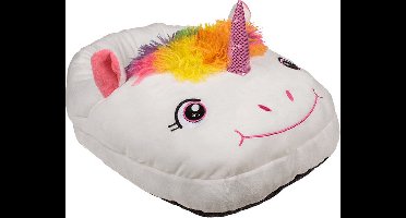 Out of the Blue - voetenwarmer groot slof eenhoorn/unicorn - one size - 30 x 27 cm - dierensloffen