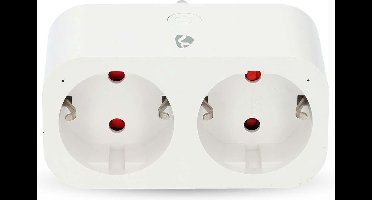 Nedis SmartLife Slimme Stekker – Smart Plug – 2 Wegs – WiFi – Met Energiemeter – 3680W – iOS / Android – 1 Stuk – Wit