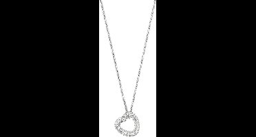 TI SENTO Dames Ketting - 925 zilver - Zirconia wit - Maat 42 - 34022ZI