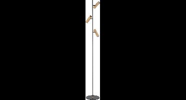Vloerlamp Trend 3 lichts H 158 cm incl mini GU10 zwart goud
