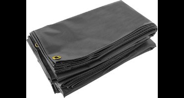 Grijs PVC afdekzeil bache bouwzeil 3x5m 400gr/m²