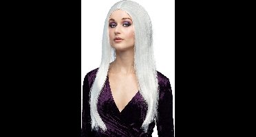 Boland - Pruik Heks wit Wit - Steil - Lang - Vrouwen - Heks - Halloween en Horror