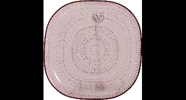 Decoris ontbijtbord - roze - 20,5 cm - kunststof - camping bord/servies