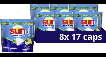 Sun - Vaatwascapsules - Optimum - All-in-1 - Citroen - 100% oplosbaar tabletfolie - 144 Vaatwastabletten - Voordeelverpakking