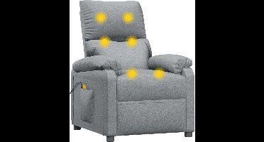 vidaXL - Massagestoel - stof - lichtgrijs