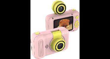 Denver Kindercamera Full HD - Flip Lens voor Selfies - 40MP - Digitale Camera Kinderen - Foto en Video - Spelletjes - KCA1351 - Roze