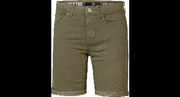 Petrol Industries - Jongens Gekleurde Denim Short Shoreity - Groen - Maat 128