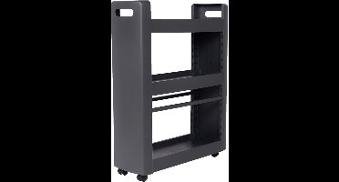 MOBILO verrijdbare side table, met 3 verstelbare planken - 360gr wielen past onder werkblad