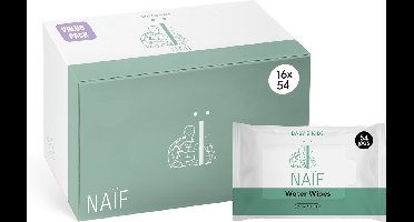 Naïf - Water Billendoekjes - 864 doekjes (16 stuks x 54 doekjes)
