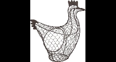 Clayre & Eef Eiermand Kip 32 cm Bruin Metaal