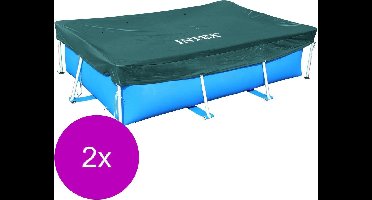 Intex Afdekzeil Rechthoek 28039 - Afdekzeilen - 2 x 450x220 cm Grijs