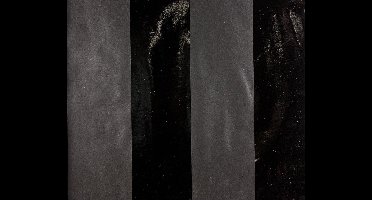 Dutch Wallcoverings Vlies Design streep - Zwart/glans/mat