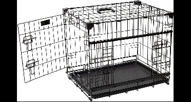Topmast Hondenbench Excellence met Schuifdeur 107L× 71W × 79H CM + Stevige Draad