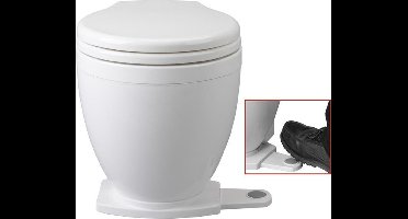 Jabsco Lite Flush 12V elektrisch Toilet met Voetbediening