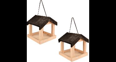 Best For Birds Voederhoes voor vogels - 2x - 23 cm - hangend - muurvoederhuis - Vogelhuisje - voor tuinvogeltjes