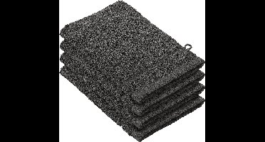 De Witte Lietaer Washandjes Stéphanie Ebony 15 x 21 cm - 4 stuks - Katoen