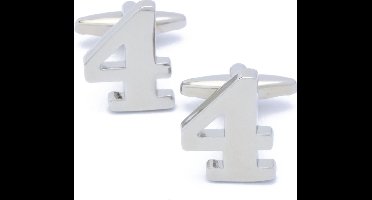 Manchetknopen - Cijfer Nummer 4 Vier