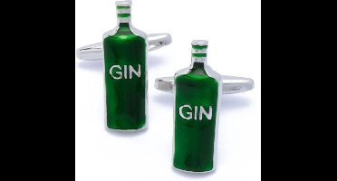 Manchetknopen - Gin Flessen Groen