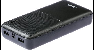 Grixx Optimum Powerbank - 15000mAh - Micro USB en USB-C - Zwart