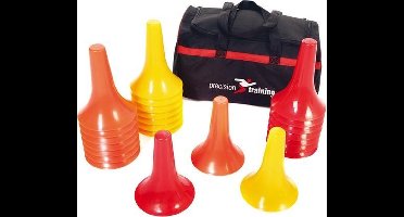 Precision - Pionnen - Rood/geel/oranje - afbakenkegels - 24 stuks