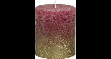 Bolsius Stompkaars 80/68 Metallic Goud / Wijnrood (1 stuks)