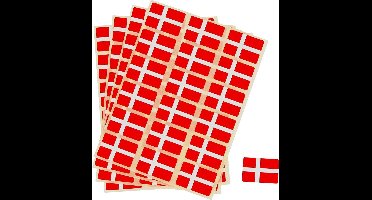 Stickers Vlag - Deense Vlag Stickers - Zelfklevende Rode & Witte Stickervellen - DIY Decoratie Voor Kaarten Maken & Scrapbooking - 72 Stuks