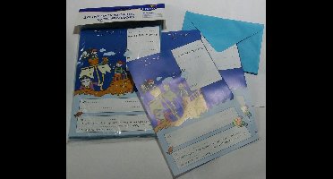 uitnodigingen met envelop - piraten - per 20 stuks