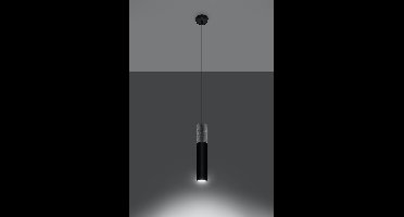 Sollux Lighting Hanglamp Borigio - 105x8x8cm - GU10 - zwart grijs - staal/beton