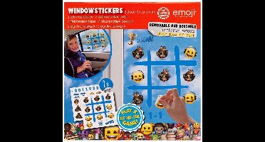 Emoji Raamstickers Kinderen Thema: Stoer - 2 Vellen Raamstickers - Raamstickers Auto - Raamstickers Woonkamer
