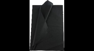 Tissuepapier - Zijdepapier - Crepepapier - Vloeipapier - Zwart - Verpakken - Decoreren - Knutselen - 50x70 cm - 14 gram - 25 vellen