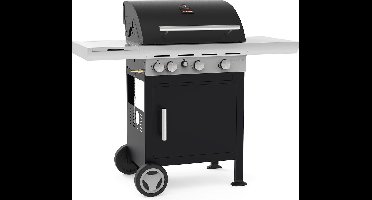 Barbecook Spring 3212 - Gas BBQ barbecue - 3 Branders - Met zijbrander - 1 vaste zijtafel - Kar met opbergruimte